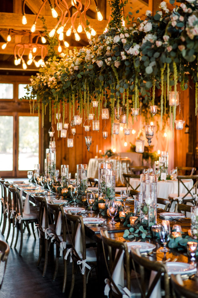 enchanted garden tablescape at pine knoll farms designed by hankal events and flowers on broad - photographed by aiken, sc wedding photographer dailey alexandra 
